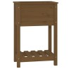 Jardinière avec étagère Marron miel 54x34,5x81 cm Bois de pin 