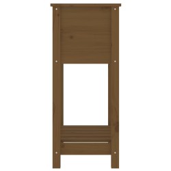 Jardinière avec étagère Marron miel 54x34,5x81 cm Bois de pin 