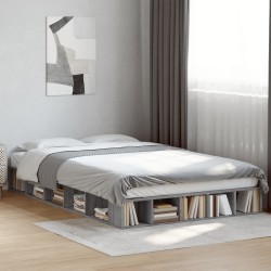 Cadre de lit sans matelas sonoma gris 120x190 cm 