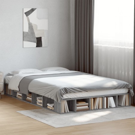 Cadre de lit sans matelas sonoma gris 120x190 cm 