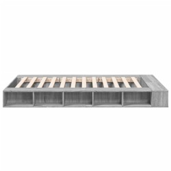 Cadre de lit sans matelas sonoma gris 120x190 cm 