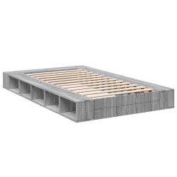 Cadre de lit sans matelas sonoma gris 120x190 cm 