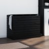 Panier à linge noir 88,5x44x66 cm bois massif de pin 