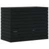 Panier à linge noir 88,5x44x66 cm bois massif de pin 