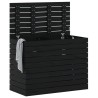 Panier à linge noir 88,5x44x66 cm bois massif de pin 