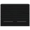 Panier à linge noir 88,5x44x66 cm bois massif de pin 