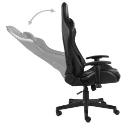 Chaise de jeu pivotante Noir PVC 