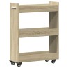 Armoire avec roues chêne sonoma 60x22x79 cm bois d'ingénierie 