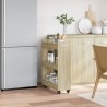 Armoire avec roues chêne sonoma 60x22x79 cm bois d'ingénierie 