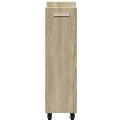 Armoire avec roues chêne sonoma 60x22x79 cm bois d'ingénierie 