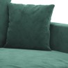 Ensemble de canapés 2 pcs avec coussins Vert foncé Velours 