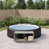 Étagères de rangement 2 pcs gris résine tressée 