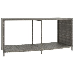 Étagères de rangement 2 pcs gris résine tressée 