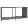 Étagères de rangement 2 pcs gris résine tressée 