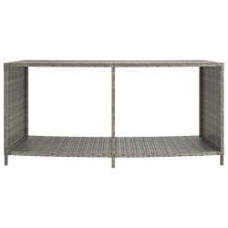 Étagères de rangement 2 pcs gris résine tressée 