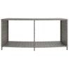 Étagères de rangement 2 pcs gris résine tressée 