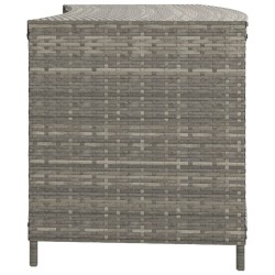 Étagères de rangement 2 pcs gris résine tressée 