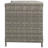 Étagères de rangement 2 pcs gris résine tressée 