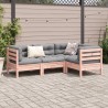 Salon de jardin 4 pcs et coussins bois massif sapin de douglas 