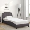 Cadre de lit sans matelas gris 90x190 cm similicuir 