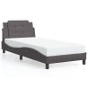 Cadre de lit sans matelas gris 90x190 cm similicuir 