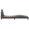Cadre de lit sans matelas gris 90x190 cm similicuir 