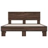 Cadre de lit sans matelas chêne marron 140x200 cm 
