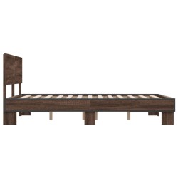Cadre de lit sans matelas chêne marron 140x200 cm 