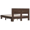 Cadre de lit sans matelas chêne marron 140x200 cm 