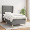 Sommier à lattes de lit avec matelas Gris foncé 80x200 cm Tissu 