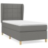 Sommier à lattes de lit avec matelas Gris foncé 80x200 cm Tissu 