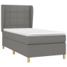 Sommier à lattes de lit avec matelas Gris foncé 80x200 cm Tissu 