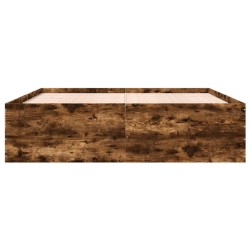 Cadre de lit sans matelas chêne fumé 180x200 cm 