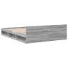 Cadre de lit avec tiroirs sans matelas sonoma gris 140x190 cm 