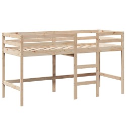 Lit superposé avec échelle et toit sans matelas 90x190 cm 