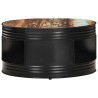 Table basse Noir 68x68x36 cm Bois de récupération massif 