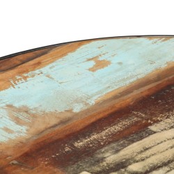 Table basse Noir 68x68x36 cm Bois de récupération massif 