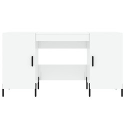 Bureau Blanc brillant 140x50x75 cm Bois d'ingénierie 