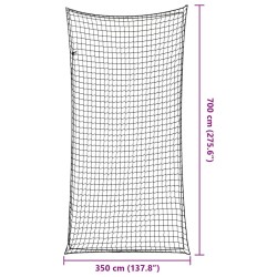 Filet pour remorque avec corde élastique noir 7x3,5 m PP 
