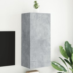 Meuble TV mural gris béton 40,5x30x90 cm bois d'ingénierie 