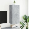 Meuble TV mural gris béton 40,5x30x90 cm bois d'ingénierie 
