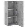Meuble TV mural gris béton 40,5x30x90 cm bois d'ingénierie 