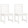 Ensemble à manger de jardin 4 pcs blanc bois massif de pin 
