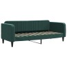 Lit de repos sans matelas vert foncé 80x200 cm velours 