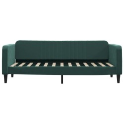 Lit de repos sans matelas vert foncé 80x200 cm velours 