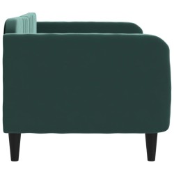 Lit de repos sans matelas vert foncé 80x200 cm velours 