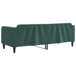 Lit de repos sans matelas vert foncé 80x200 cm velours 