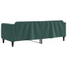 Lit de repos sans matelas vert foncé 80x200 cm velours 