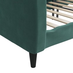 Lit de repos sans matelas vert foncé 80x200 cm velours 
