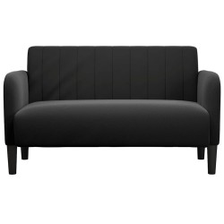 Canapé causeuse noir 109 cm velours 